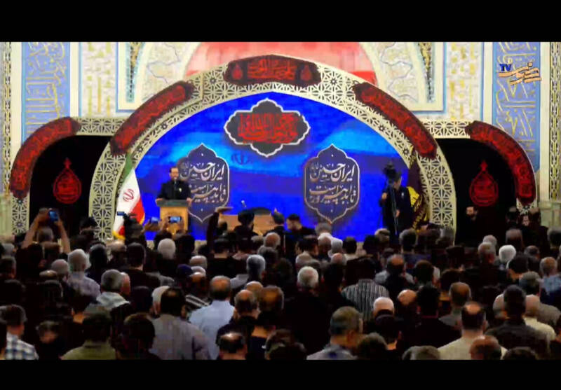 فیلم/ ورود پیکر ۴ شهید حملات رژیم صهیونیستی به حرم رضوی