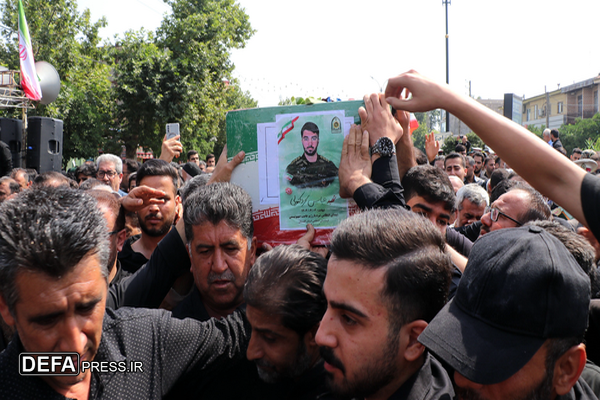 پیکر شهید کردکتولی با ذکر یا حسین(ع) تشییع شد