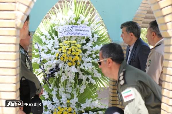 آیین گرامیداشت سالروز شهادت امیر سرتیپ خلبان ایرج عیوضی در آبیک برگزار شد