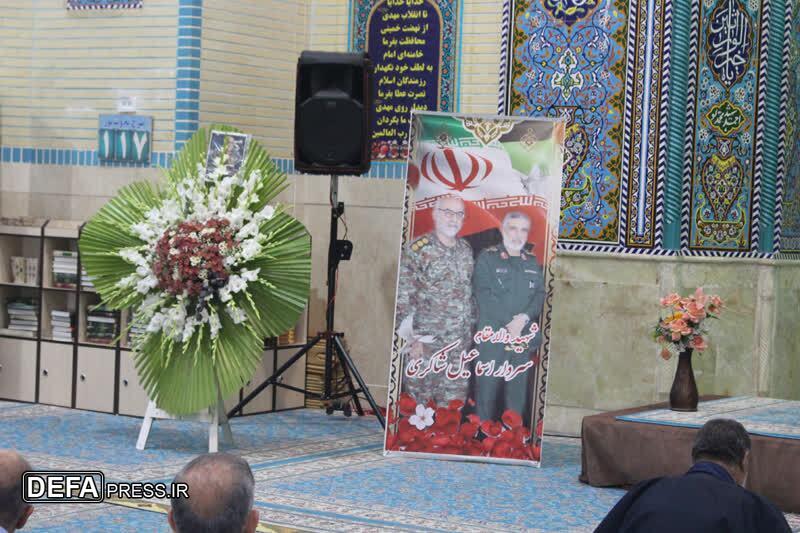 آیین عزاداری سیدالشهدا و یادبود شهید شاکری در روستای مومن آباد قم