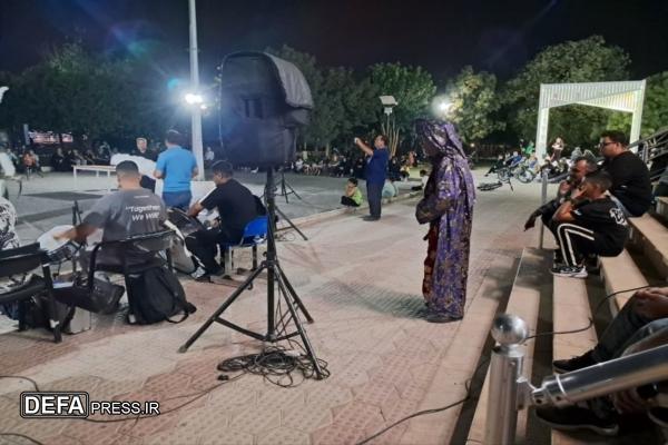 برگزاری مراسم تعزیه در جوار یادمان شهید گمنام پارک هشت بهشت قزوین