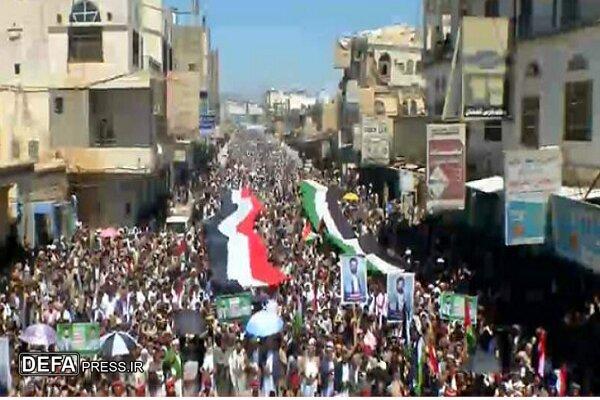 خروش مردم صعده در حمایت از غزه+ فیلم