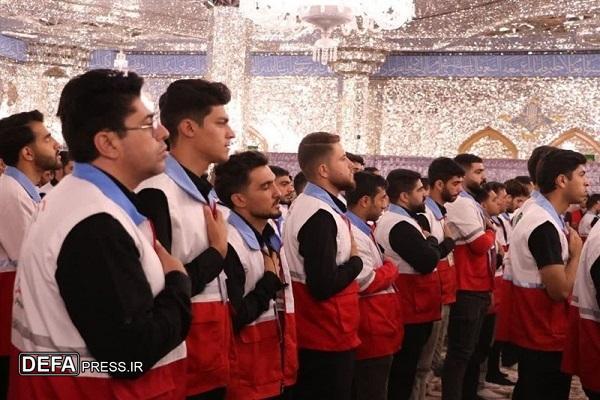 افتتاحیه طرح ملی «قدم به قدم در مسیر بهشت» با حضور ۳۵۰۰ جوان هلال احمر در حرم مطهر رضوی