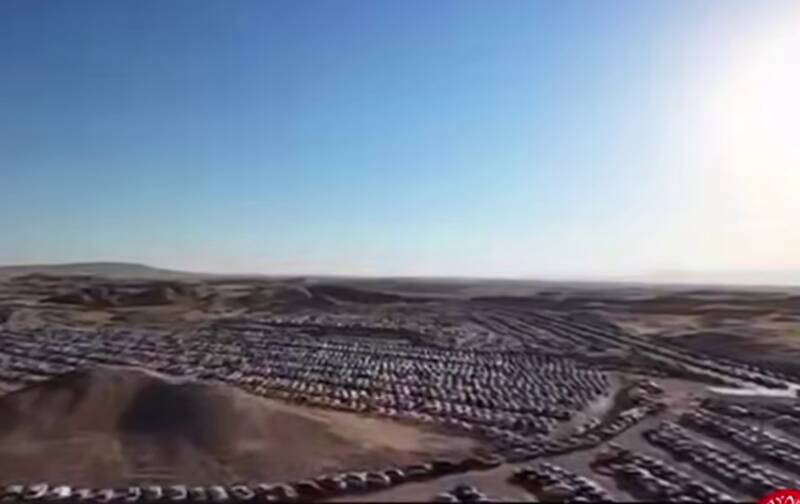 تصاویر هوایی از وضعیت پارکینگ مرز خسروی