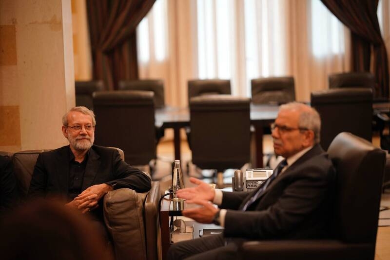 دیدار لاریجانی و نواف سلام