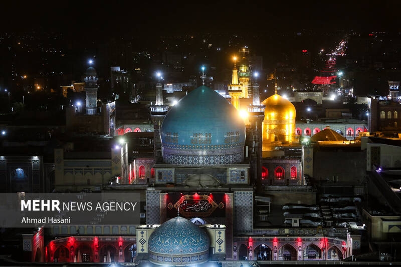 فیلم/ حرم امام رضا(ع) در شب های پایانی دهه ماه صفر
