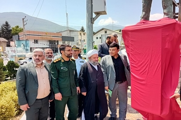 فیلم/ رونمایی از المان خلبان شهید «علی معصومی» در کلاردشت