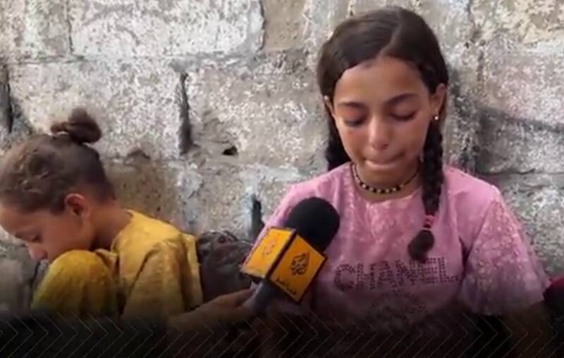 فیلم/ کودک فلسطینی: پدرم رفت غذا بیاورد اما شهید شد