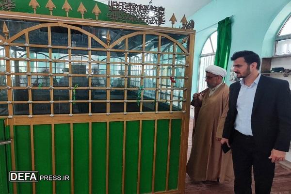 عطرافشانی گلزار شهدای امامزاده سیدملال (ع) قائمشهر به مناسبت هفته وقف+ تصاویر