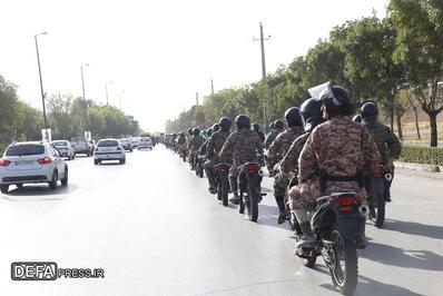 تصاویر/ رژه موتوری نیروهای مسلح استان مرکزی در آغاز هفته دفاع مقدس