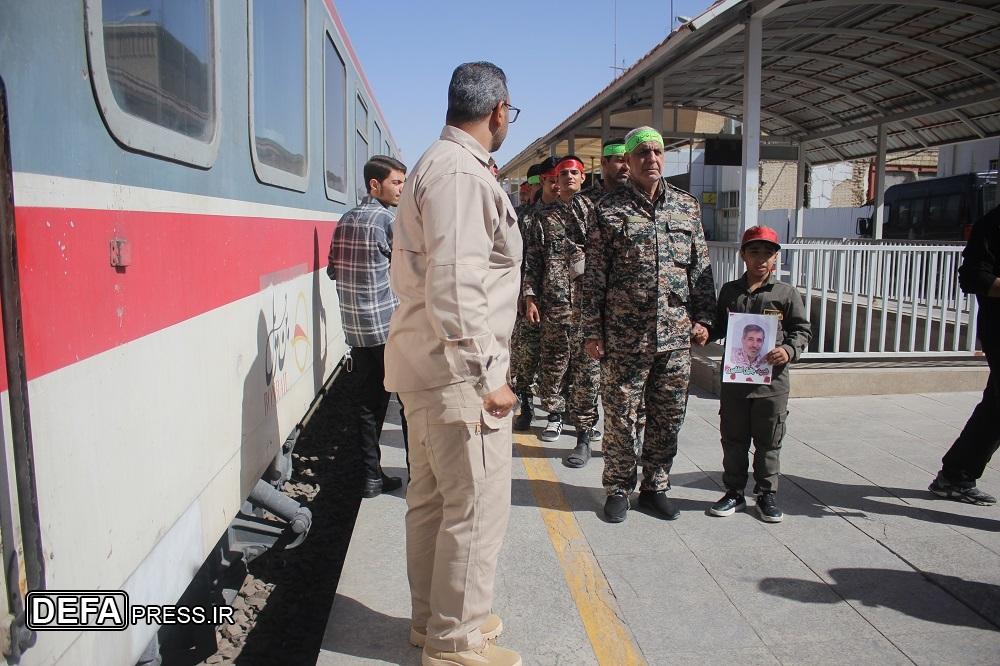 آیین حرکت نمادین قطار اعزام رزمندگان همزمان با سالگرد حماسه دفاع مقدس در قم