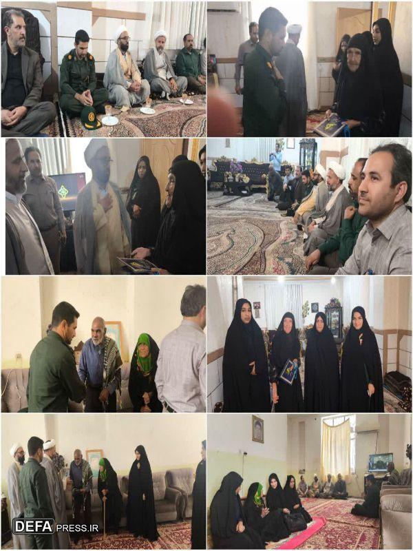 دیدار با خانواده معظم شهیدان خالصی در شهرستان عنبرآباد به مناسبت هفته دفاع مقدس