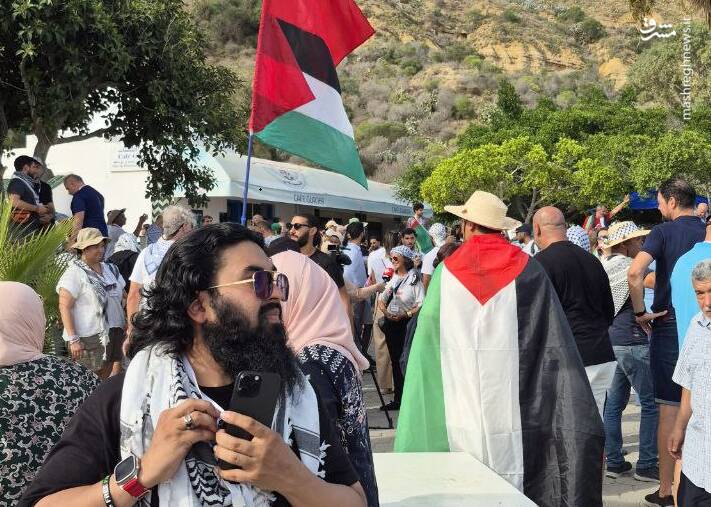 عکس/ وقتی جهان برای غزه به دریا می‌زند