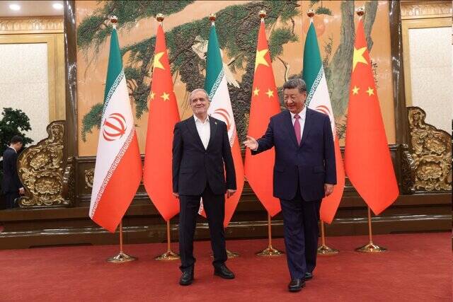 فیلم/ دیدار پزشکیان با رئیس جمهور چین