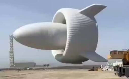 فیلم/ رونمایی از بزرگترین توربین بادی هوایی جهان در چین