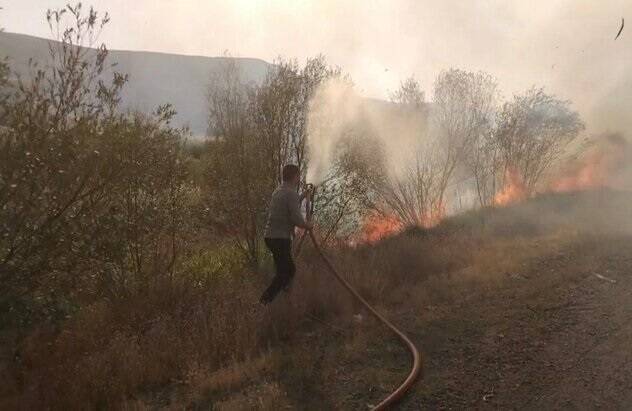 مهار آتش‌ سوزی ۱۴ هکتاری در حاشیه پارک ملی لار