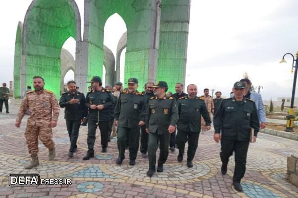 افتتاح یادمان شهدای دهکده مقاومت بسیج شهرستان بجنورد با حضور رئیس سازمان بسیج مستضعفین کشور