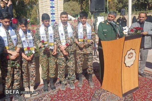 افتتاح یادمان شهید گمنام اردوگاه شهید رجایی باغرود