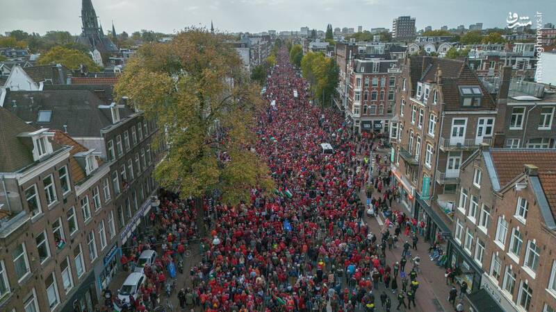 عکس/ خروش اهالی آمستردام برای غزه و فلسطین