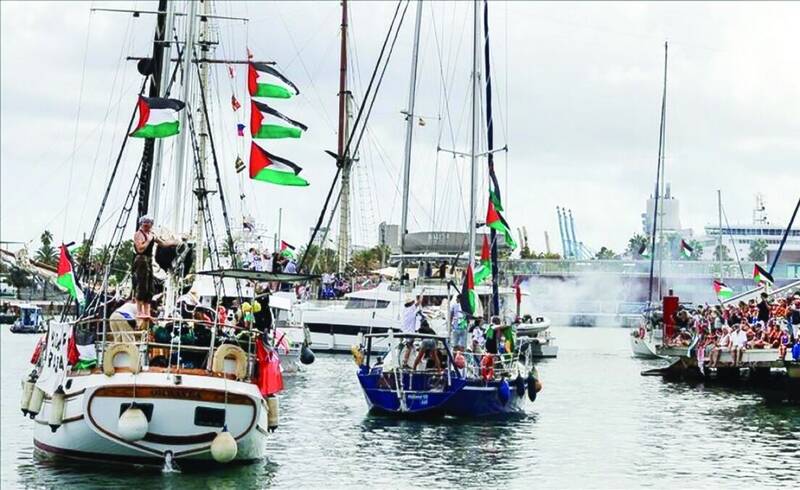 فیلم/ کشتی‌های جنگی اسرائیل به ناوگان صمود نزدیک شدند