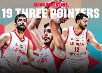 آتش بازی بسکتبال ایران با ۱۹ شوت سه‌امتیازی