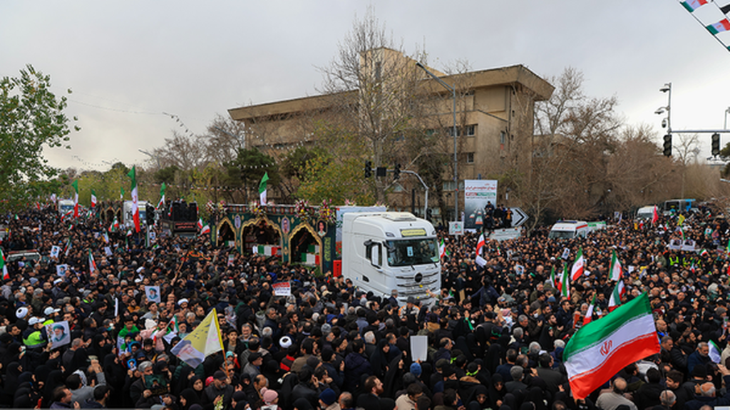 مراسم تشییع پیکر شهدای جنایات اخیر صهیونیستی-آمریکایی برگزار شد